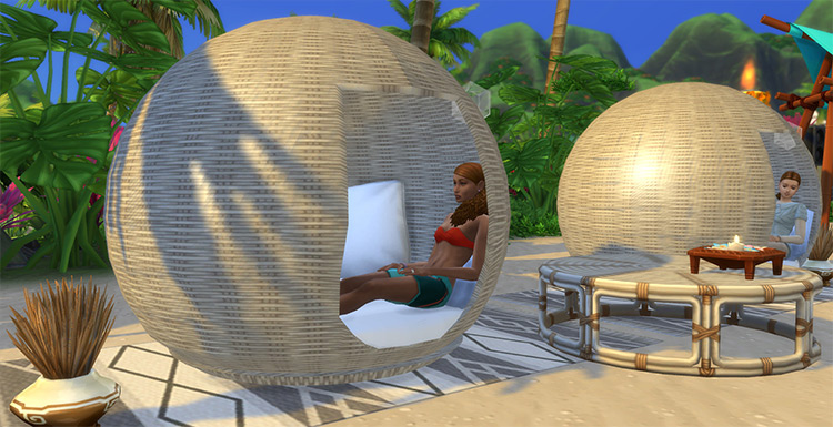 Bohemian Egg Lounge Chair for Sims 4