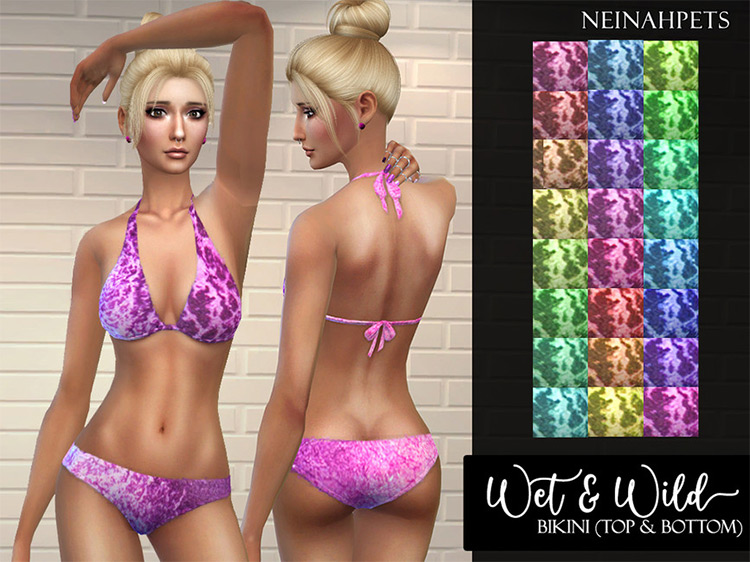 Wet & Wild Bikini Sims 4 CC