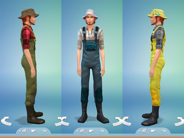 Fisherman Outfit CC for The Sims 4