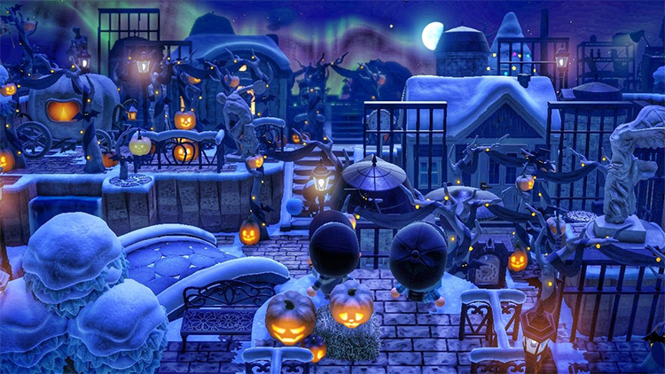 Halloween Decorations in Winter - ACNH
