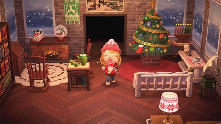 Christmas Tree & Festive Indoor Decor - ACNH Idea