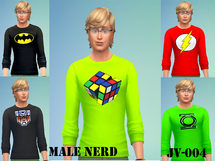 Male Nerd JV003 - Sims 4