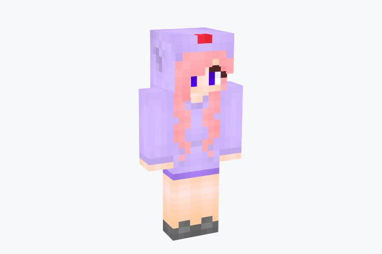 Espeon Hoodie Girl Skin For Minecraft