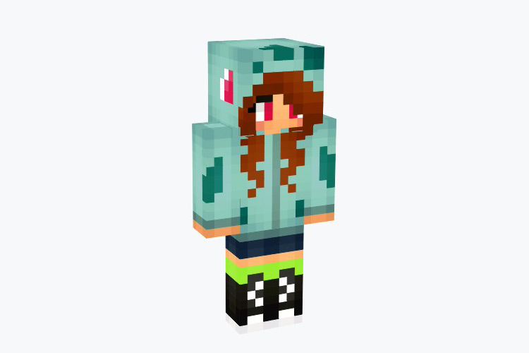 Bulbasaur Hoodie Girl Minecraft Skin