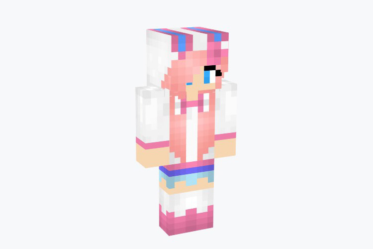 Sylveon Hoodie Girl Skin For Minecraft