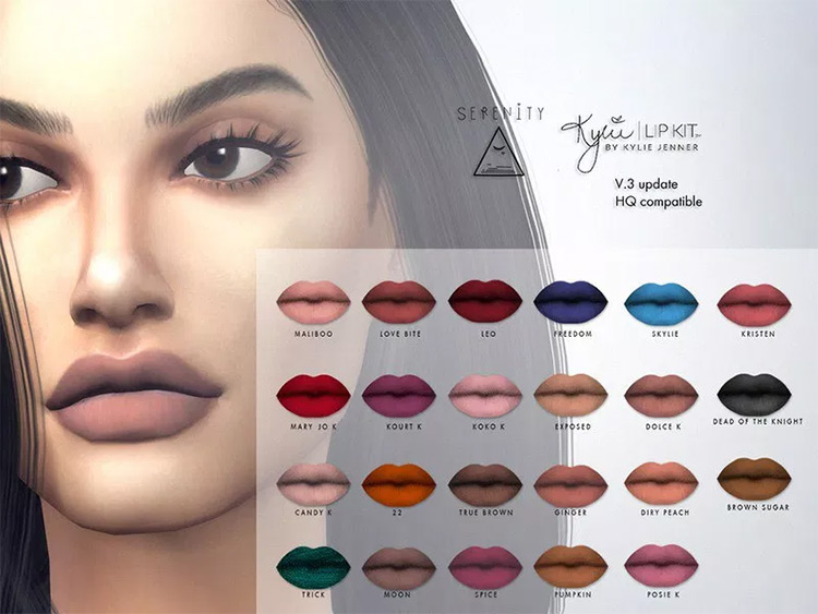 Kylie Cosmetic Matte Lipsticks Sims4