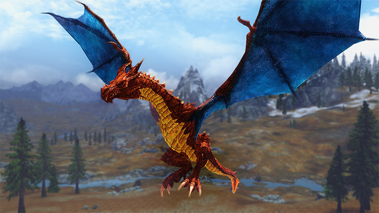 Charizard Dragon in Skyrim - Mod Screenshot