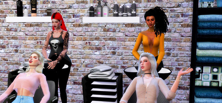 Beauty Salon Poses in The Sims 4