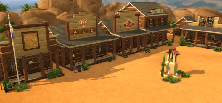 Old West Town Area in Sims 4