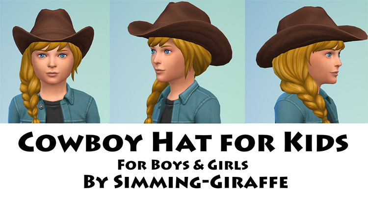 Cowboy Hat for Kids for Sims 4
