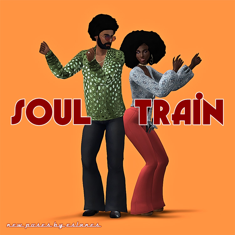Soul Train 70s Poses for Sims 4