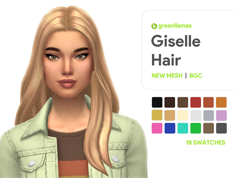 1970s Giselle Hair for Sims 4