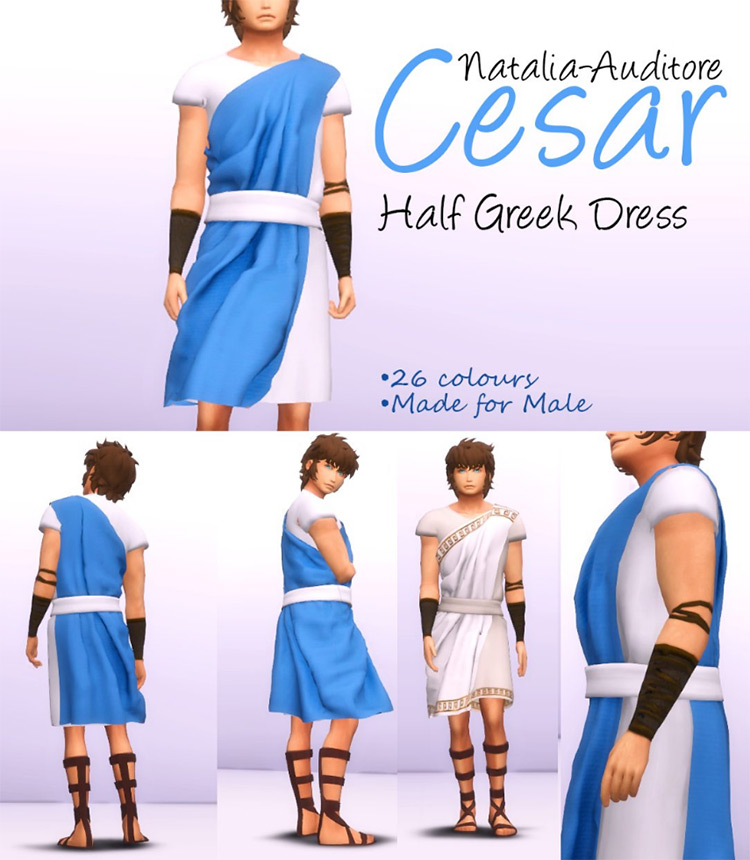 Half Greek Dress TS4 CC