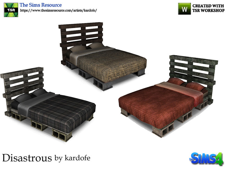 Disastrous Bed Sims 4 CC