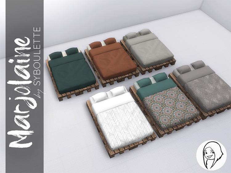 Double Bed Sims 4 CC