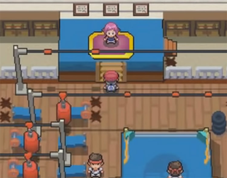 Maylene Gym Screenshot from Pokemon Platinum