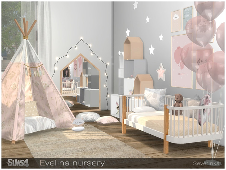 Evalina Nursery CC for Sims 4