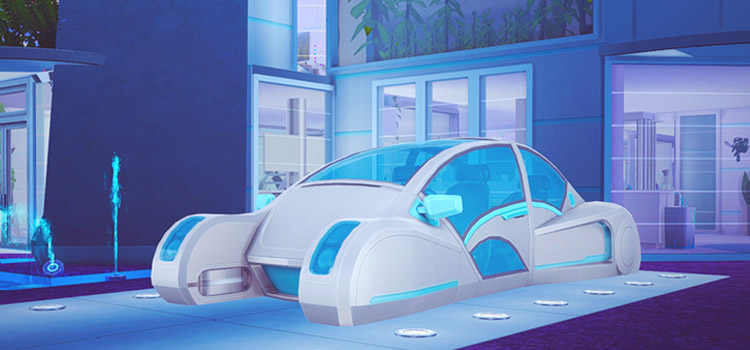 Sims 4 Futuristic Car Design as Custom Content