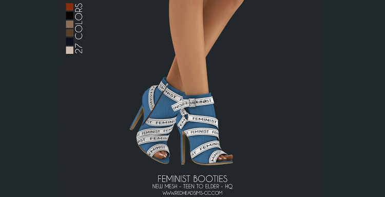 Feminist Booties Sims 4 CC screenshot