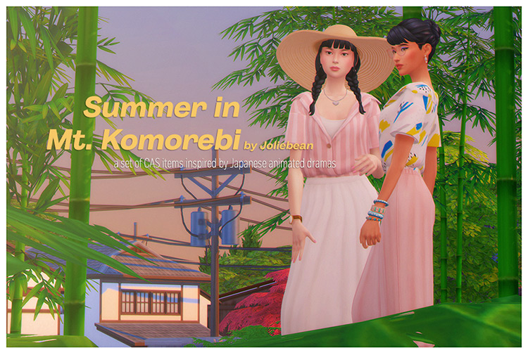 Summer in Mt. Komorebi / Sims 4 CC