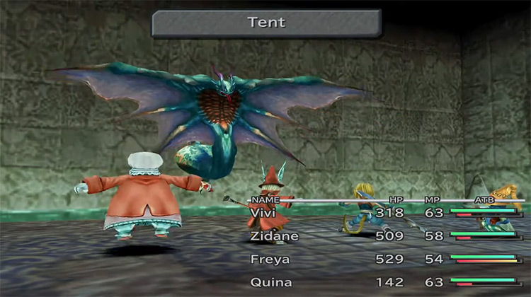 Team battle in Final Fantasy IX