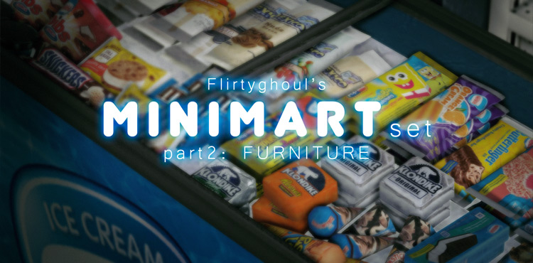 Minimart Set Part 2: Furniture / Sims 4 CC