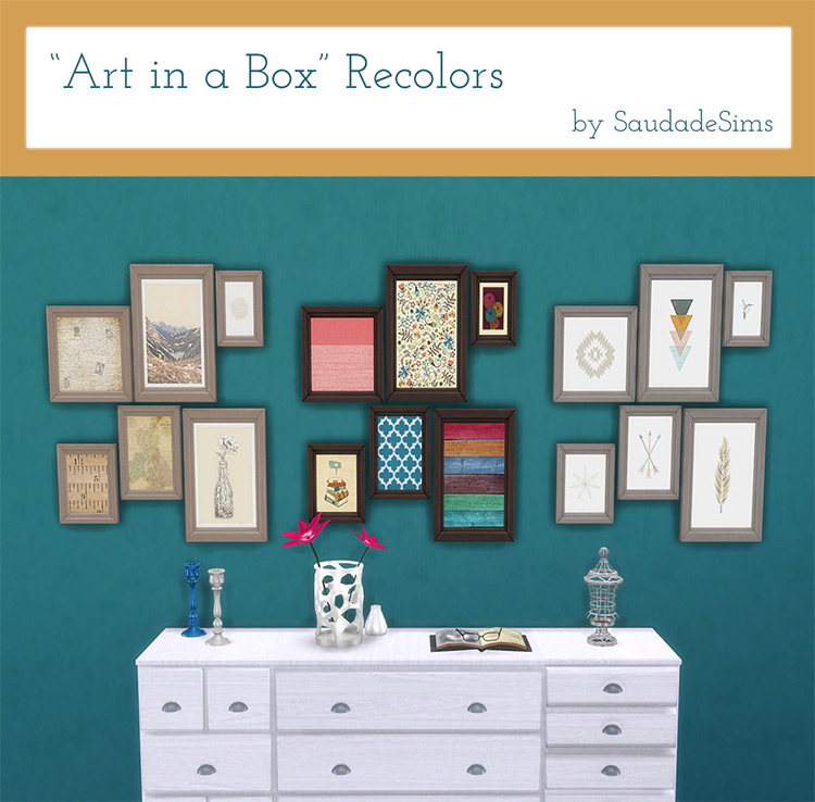 Art in a Box Recolors / Sims 4 CC