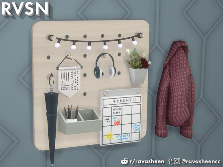 Peg to Differ – Entryway Set / Sims 4 CC