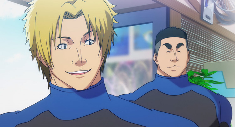 Shinji Tokita and Ryuujirou Kotobuki in Grand Blue anime