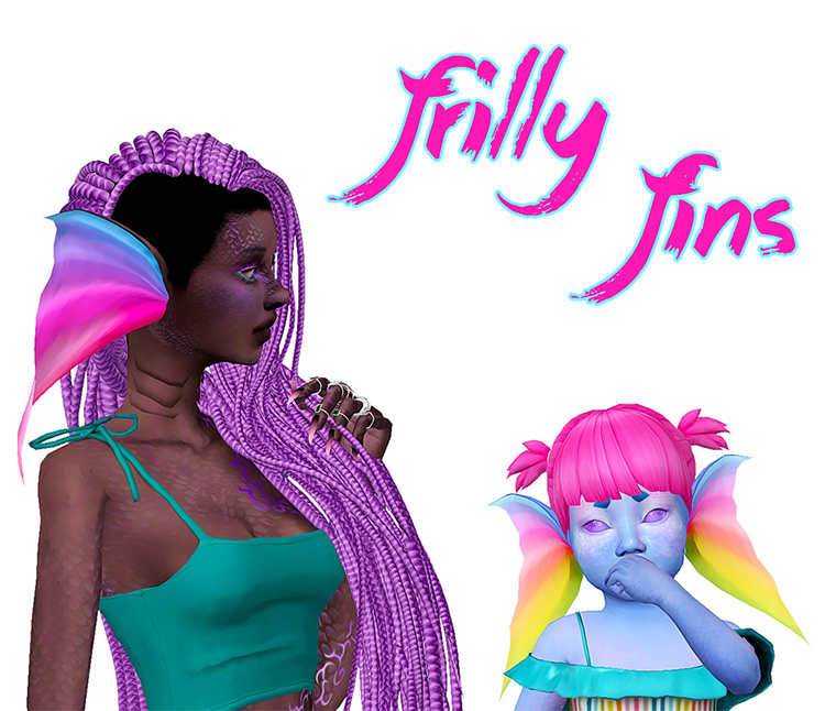 Frilly Fins by divadoom / Sims 4 CC
