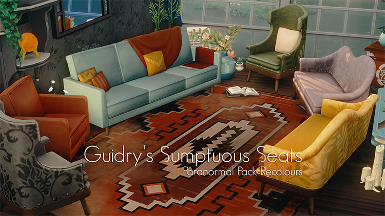 Guidry’s Sumptuous Seats Recolors / Sims 4 CC