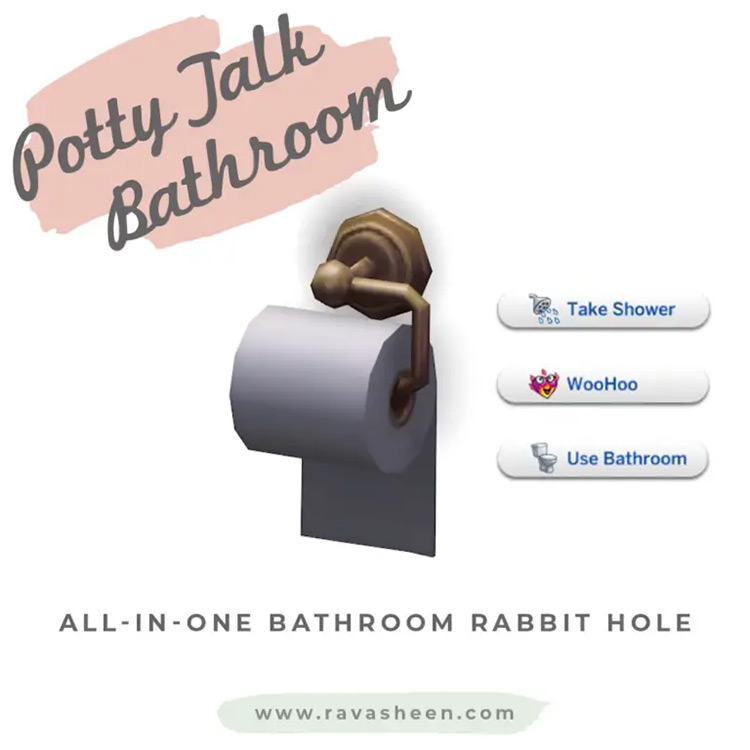 All-In-One Rabbit Hole Bathroom / Sims 4 CC