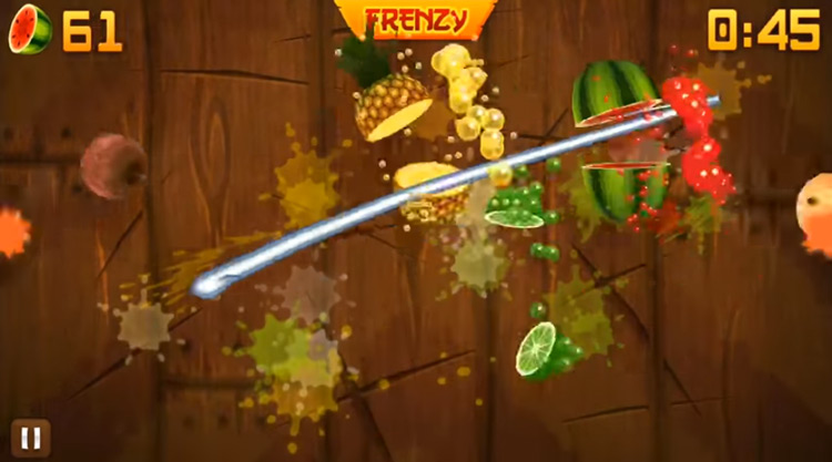 Fruit Ninja gameplay screenshot