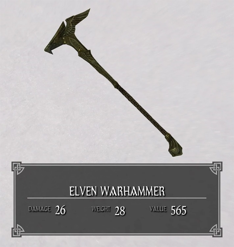 Elven Warhammer in Skyrim
