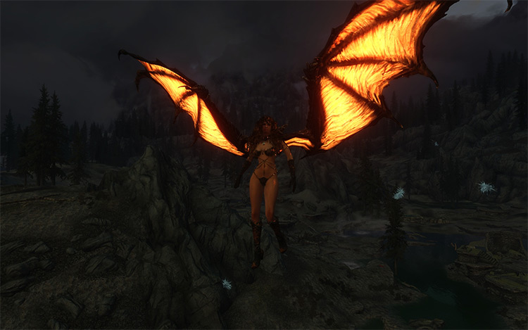 Animated Dragon Wings mod