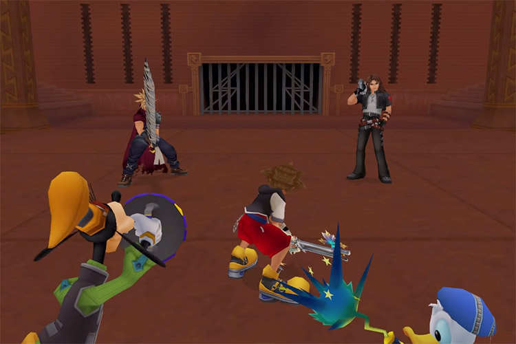Cloud and Leon Olympus Fight in KH 1.5