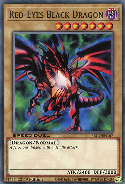 Red-Eyes Black Dragon YGO Card