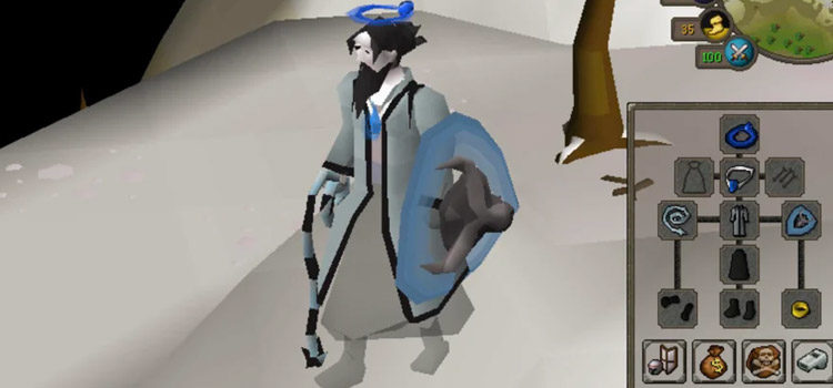 Robes with Ancient Wyvern Shield / OSRS Fashionscape