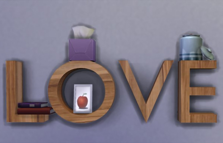 Love Shelf Sims 4 CC