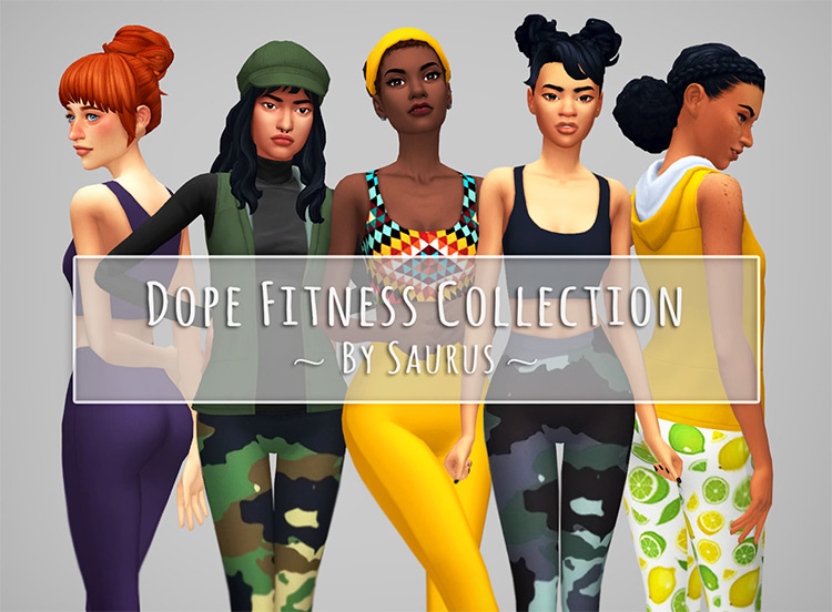 Dope Fitness Set Sims 4 CC