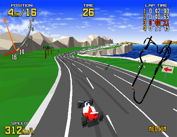 Virtua Racing Sega Genesis gameplay