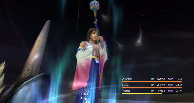 Yuna Casting White Magic in FFX HD