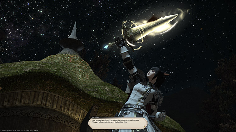 Shining Excalibur Zeta relic weapon / FFXIV Screenshot