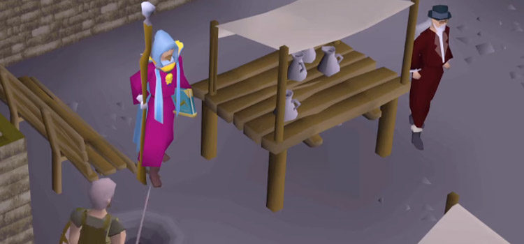 Old School RuneScape thieving from market stall