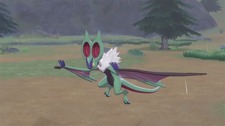 Green Shiny Noivern in Pokémon Sword and Shield