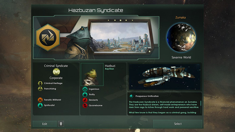 Corporate Empires with the Criminal Heritage trait play a little differently / Stellaris