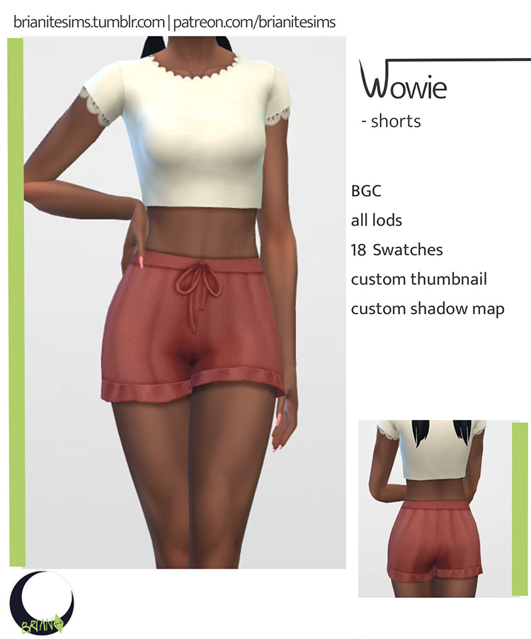 Wowie Shorts / Sims 4 CC