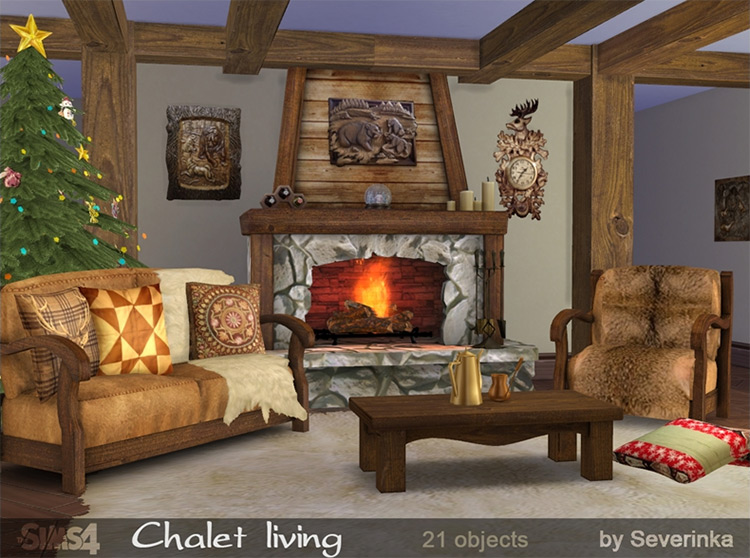 Chalet Living from Brave / Sims 4 CC