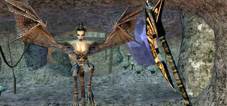 Morrowind cave battle screenshot