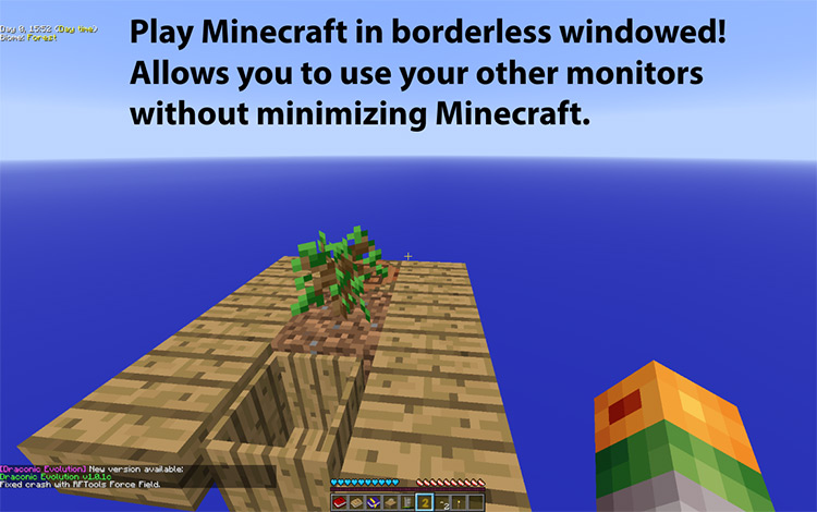 Fullscreen Windowed Minecraft mod